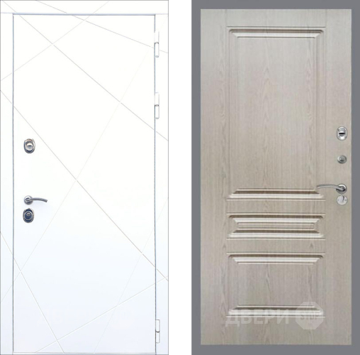 Входная металлическая Дверь Рекс (REX) 13 Силк Сноу FL-243 Беленый дуб в Дубне