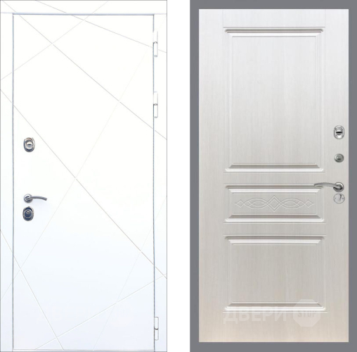 Входная металлическая Дверь Рекс (REX) 13 Силк Сноу FL-243 Лиственница беж в Дубне