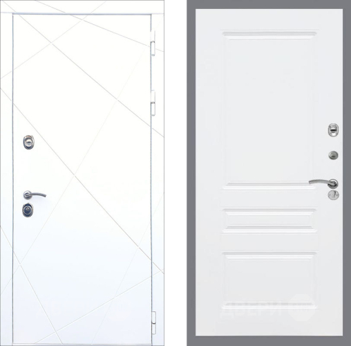 Входная металлическая Дверь Рекс (REX) 13 Силк Сноу FL-243 Силк Сноу в Дубне