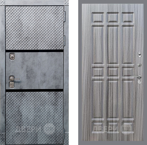 Входная металлическая Дверь Рекс (REX) 15 Бетон Темный FL-33 Сандал грей в Дубне