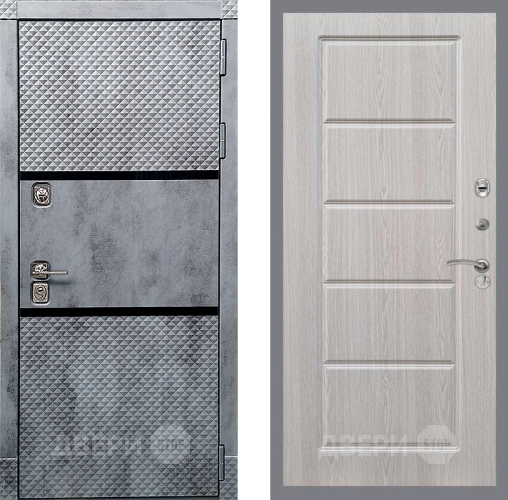 Дверь Рекс (REX) 15 Бетон Темный FL-39 Беленый дуб в Дубне