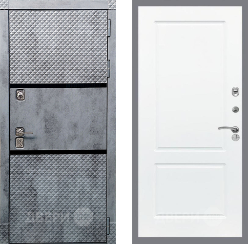 Входная металлическая Дверь Рекс (REX) 15 Бетон Темный FL-117 Силк Сноу в Дубне