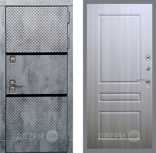 Дверь Рекс (REX) 15 Бетон Темный FL-243 Сандал белый в Дубне