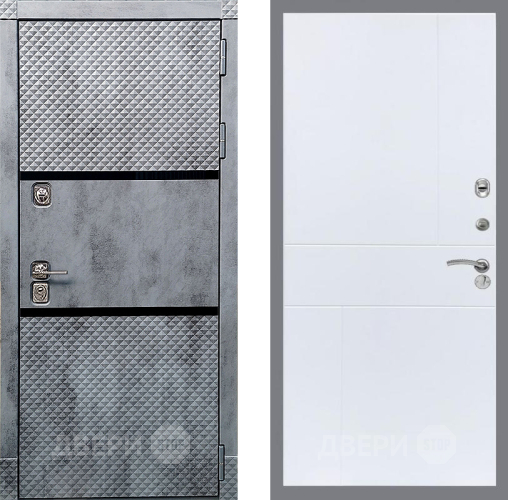 Входная металлическая Дверь Рекс (REX) 15 Бетон Темный FL-290 Силк Сноу в Дубне