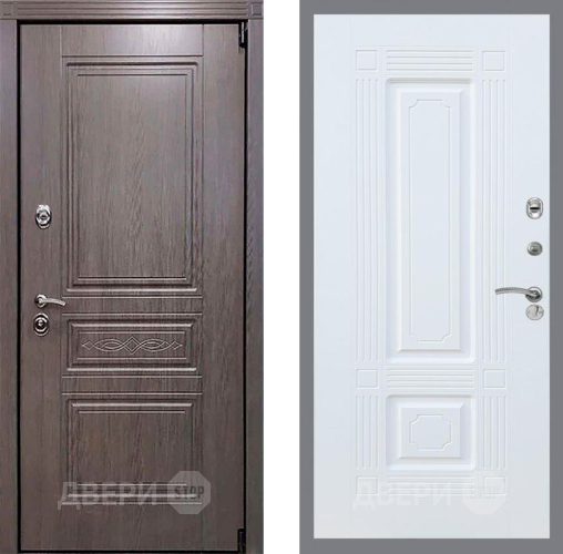 Входная металлическая Дверь Рекс (REX) Премиум-S FL-2 Силк Сноу в Дубне