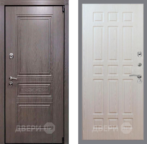 Входная металлическая Дверь Рекс (REX) Премиум-S FL-33 Беленый дуб в Дубне