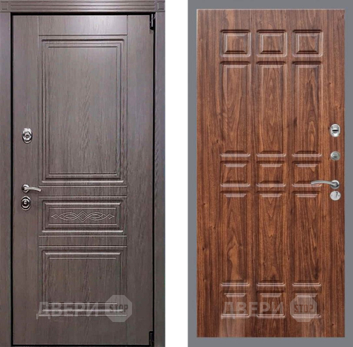 Входная металлическая Дверь Рекс (REX) Премиум-S FL-33 орех тисненый в Дубне