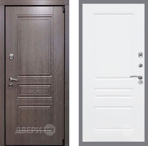 Входная металлическая Дверь Рекс (REX) Премиум-S FL-243 Силк Сноу в Дубне