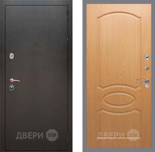 Входная металлическая Дверь Рекс (REX) 5 Серебро Антик FL-128 Дуб в Дубне