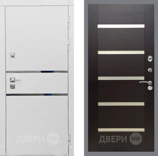 Дверь Рекс (REX) 15 Силк Сноу СБ-14 стекло белое венге поперечный в Дубне