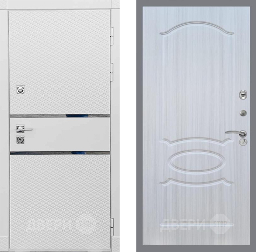 Входная металлическая Дверь Рекс (REX) 15 Силк Сноу FL-128 Сандал белый в Дубне