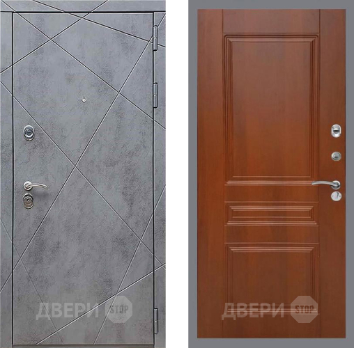 Входная металлическая Дверь Рекс (REX) 13 Бетон Темный FL-243 Итальянский орех в Дубне
