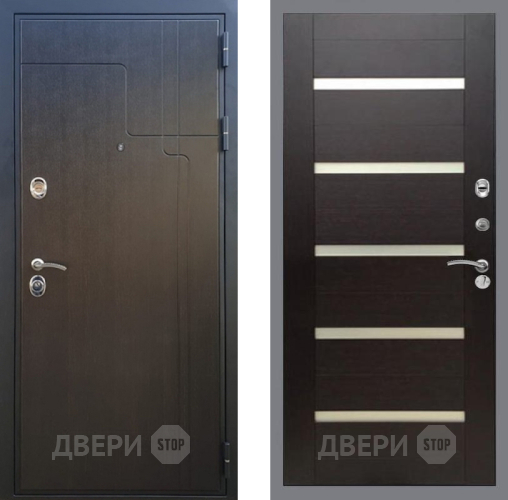 Дверь Рекс (REX) Премиум-246 СБ-14 стекло белое венге поперечный в Дубне