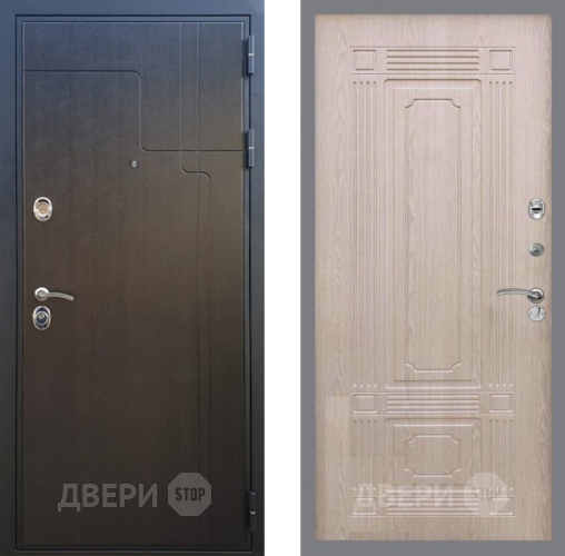 Входная металлическая Дверь Рекс (REX) Премиум-246 FL-2 Беленый дуб в Дубне