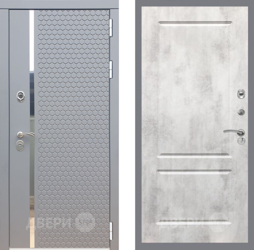 Входная металлическая Дверь Рекс (REX) 24 FL-117 Бетон светлый в Дубне