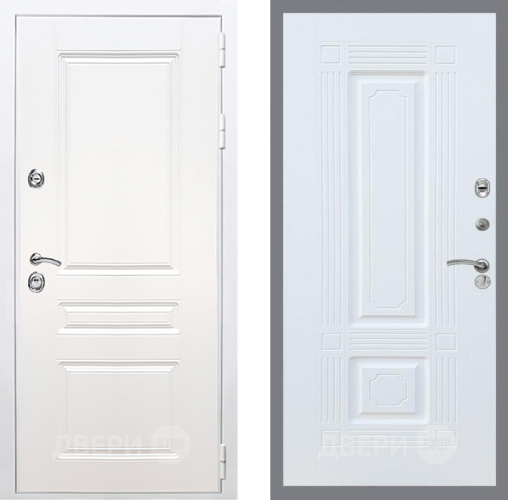 Входная металлическая Дверь Рекс (REX) Премиум-н Силк Сноу FL-2 Силк Сноу в Дубне