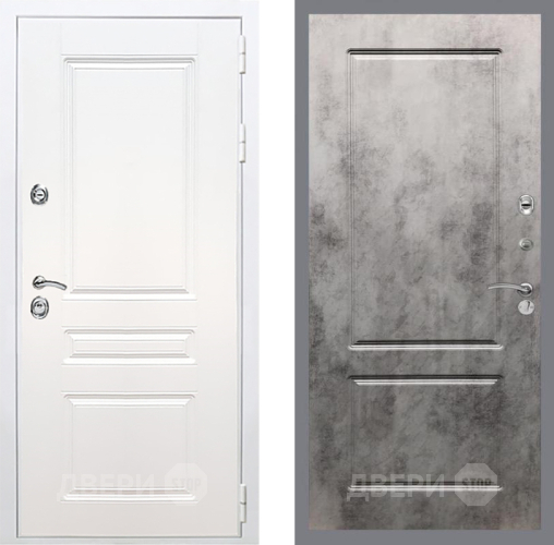 Дверь Рекс (REX) Премиум-н Силк Сноу FL-117 Бетон темный в Дубне