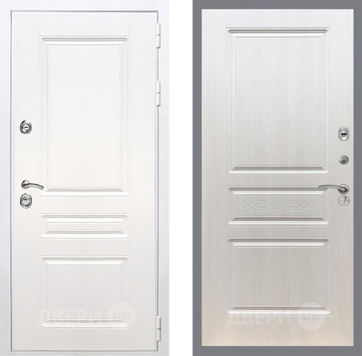 Входная металлическая Дверь Рекс (REX) Премиум-н Силк Сноу FL-243 Лиственница беж в Дубне