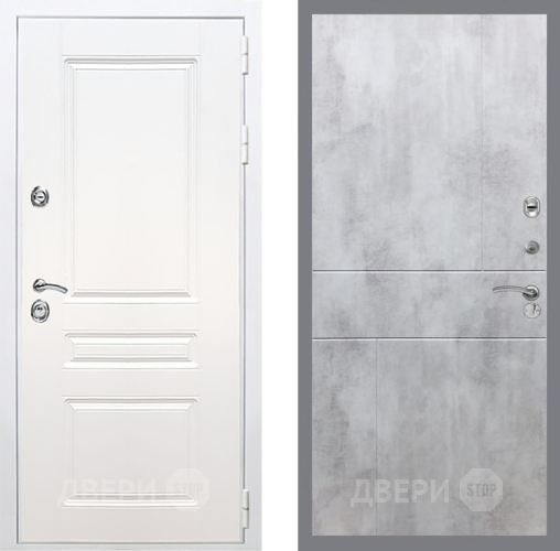 Дверь Рекс (REX) Премиум-н Силк Сноу FL-290 Бетон светлый в Дубне
