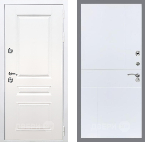 Входная металлическая Дверь Рекс (REX) Премиум-н Силк Сноу FL-290 Силк Сноу в Дубне