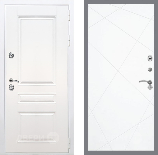 Входная металлическая Дверь Рекс (REX) Премиум-н Силк Сноу FL-291 Силк Сноу в Дубне