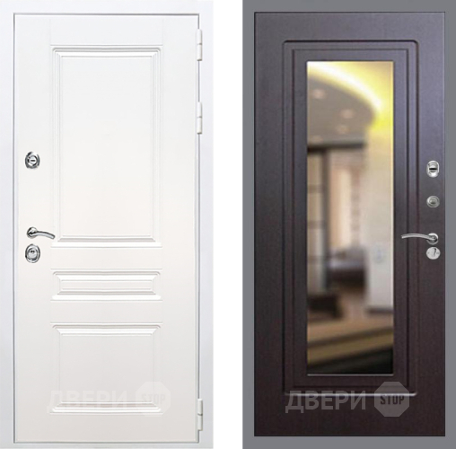 Входная металлическая Дверь Рекс (REX) Премиум-н Силк Сноу FLZ-120 Венге в Дубне