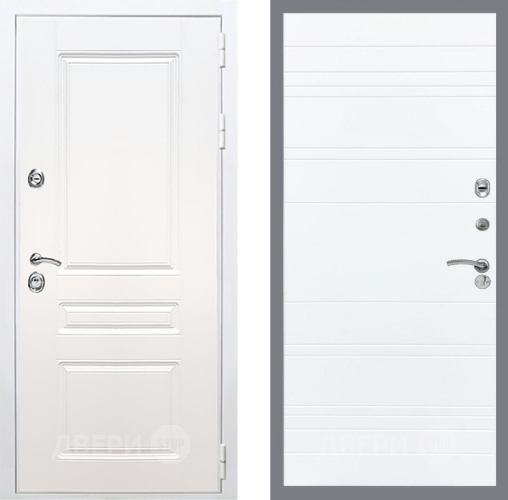 Входная металлическая Дверь Рекс (REX) Премиум-н Силк Сноу Line Силк Сноу в Дубне