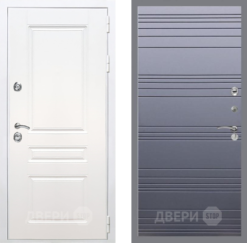 Входная металлическая Дверь Рекс (REX) Премиум-н Силк Сноу Line Силк титан в Дубне