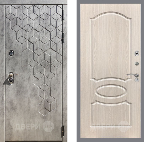 Входная металлическая Дверь Рекс (REX) 23 FL-128 Беленый дуб в Дубне