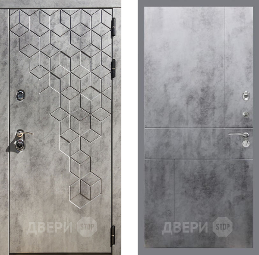 Входная металлическая Дверь Рекс (REX) 23 FL-290 Бетон темный в Дубне