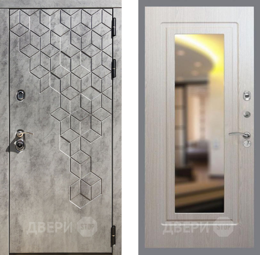 Входная металлическая Дверь Рекс (REX) 23 FLZ-120 Беленый дуб в Дубне