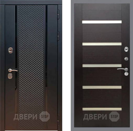 Дверь Рекс (REX) 25 СБ-14 стекло белое венге поперечный в Дубне