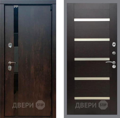 Дверь Рекс (REX) 26 СБ-14 стекло белое венге поперечный в Дубне