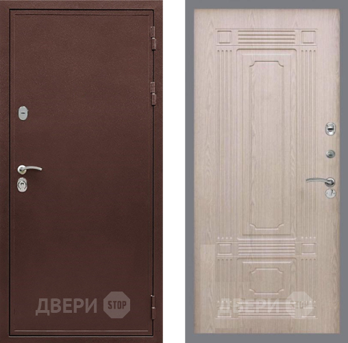 Входная металлическая Дверь Рекс (REX) 5 металл 3 мм FL-2 Беленый дуб в Дубне