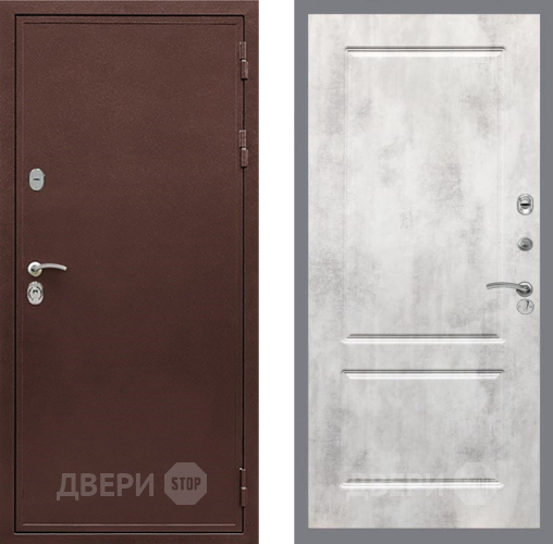 Дверь Рекс (REX) 5 металл 3 мм FL-117 Бетон светлый в Дубне