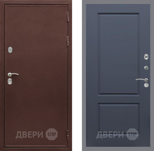 Входная металлическая Дверь Рекс (REX) 5 металл 3 мм FL-117 Силк титан в Дубне