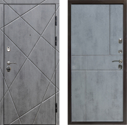Дверь Престиж Лучи Горизонт Бетон темный 860х2050 мм