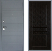 Дверь Заводские двери Лира Софт графит К-2 Венге 860х2050 мм